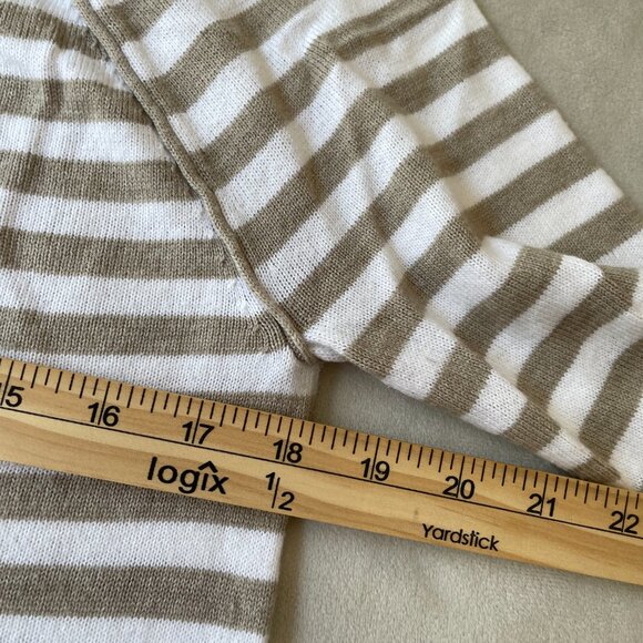 French Connection Women's Striped Long Sleeve Raglan Sweater S 100% Cotton - Picture 6 of 8